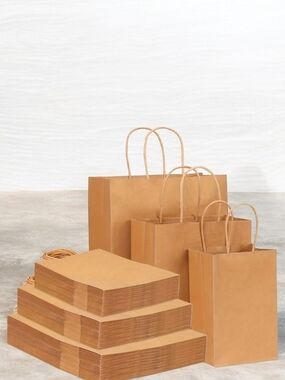 75pcs Paper Bags, Paper Bags With Handles Bulk, 3 Different Sizes Gift Bags